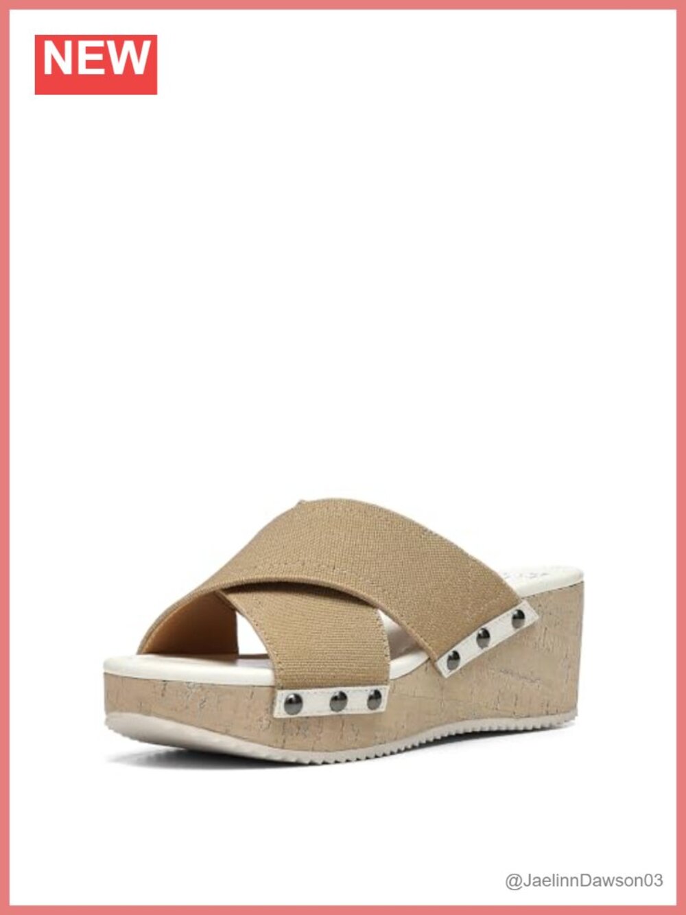 Women's Wedge Sandals Cork Platform Memory Foam Slip On